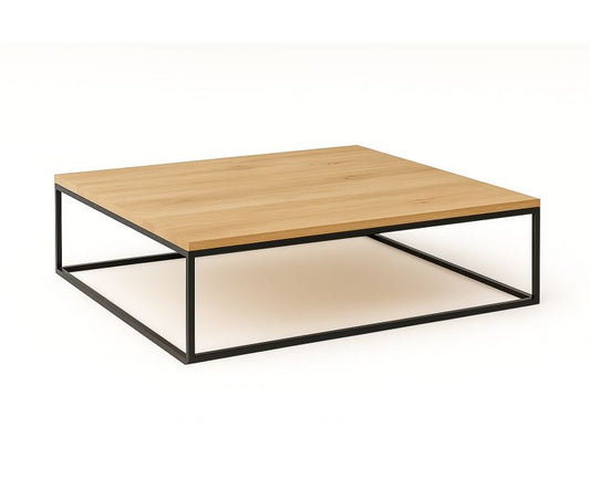 Mesa centro ABABUJ - Hierro y roble - Mueblia Interiorismo